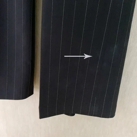 PLANET Black Pinstripe Single-Breasted Pantsuit Set | Size 12 - Picture 10 of 10